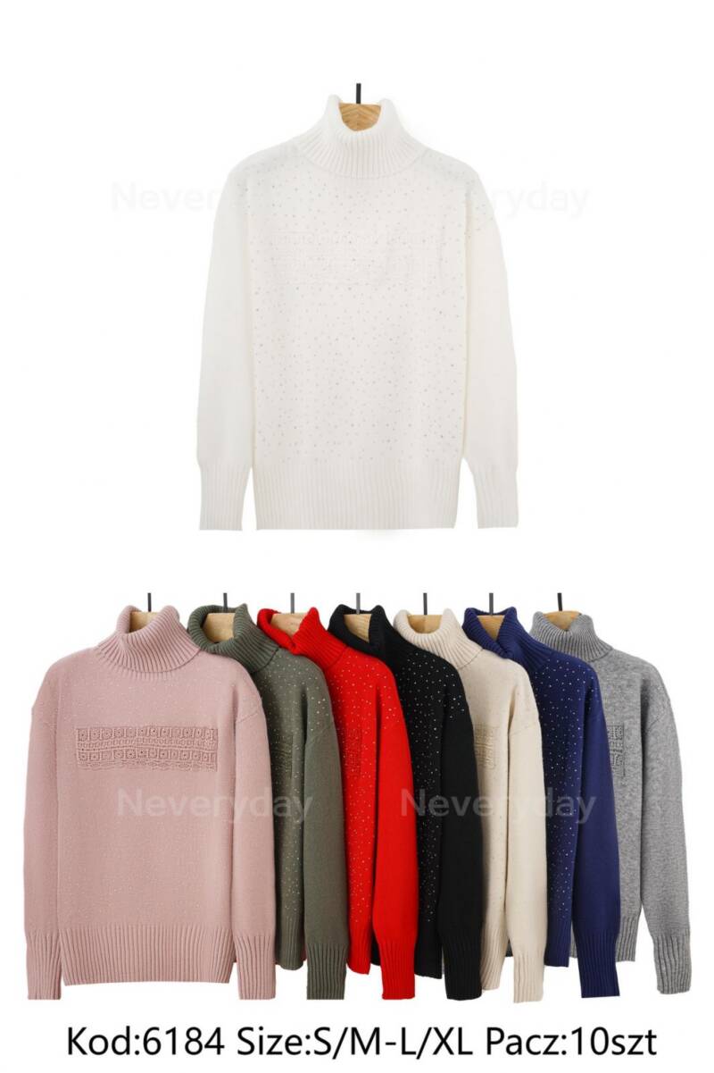 Swetry damskie Roz S/M-L/XL, Mix Kolor .Paczka 10 szt
